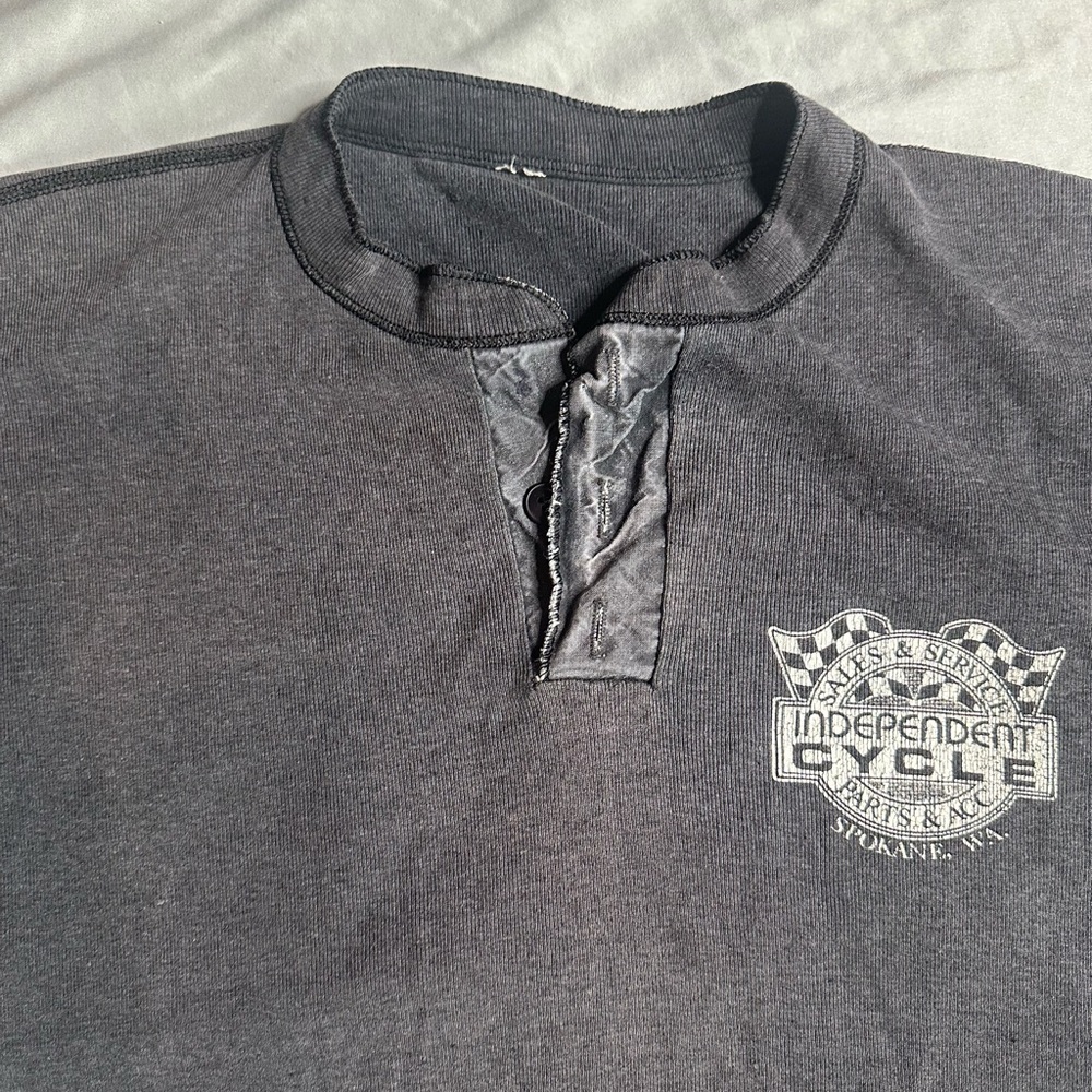 Vintage Harley-Davidson Charcoal Tee with Eagle Graphic - Picture 5 of 10